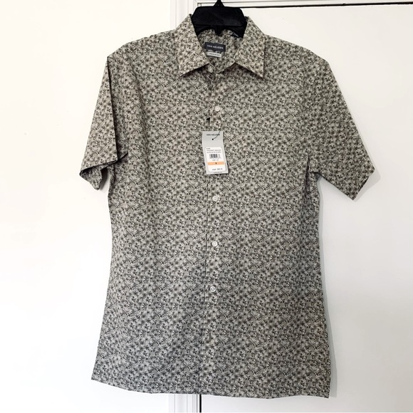 NEW VAN HEUSEN Men's Green Vine Camp Shirt Size Small - Picture 1 of 5